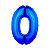 Balão Metalizado 34" Azul Número 0 - 1 Un - Imagem 1