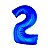 Balão Metalizado 34" Azul Número 2 - 1 Un - Imagem 1