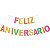 Faixa Florescente Feliz Aniversário Colorida HA503 - 1 Un - Imagem 1