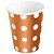 Copo de Papel 270ml Poá Bronze - 10 Un - Imagem 1
