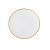 Prato Sobremesa Branco com Fio Dourado 19cm - 6 Un - Imagem 1
