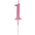 Vela Pick Metalizada Rosa Candy Color Numero 1 - 1 Un - Imagem 1