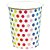 Copo de Papel 270ml Poá Colorido - 10 Un - Imagem 1