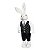 Coelho Decorativo de Pelúcia com Roupa Social Mil Folhas G 73cm - 1 Un - Imagem 1