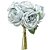 Buque 6 Rosas Flores Permanentes Cinza 26cm - 1 Un - Imagem 1