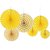 Kit Enfeite de Papel Composê Amarelo - 6 Peças - Imagem 1