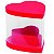 Caixa Coração com Tampa Liso 14,5x20cm Vermelho - 1 Un - Imagem 1