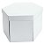 Caixa Hexagonal Surpresa de Papel Liso 24,2x21x15,5cm Branco - 1 Un - Imagem 2
