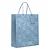 Kit Sacola de Papel Premium Relevo Azul Bebê M 31x26x10cm - 10 Un - Imagem 1