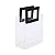 Kit Sacola PVC Alça Retangular Transparente e Preta 24x21x11cm - 10 Un - Imagem 1