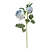 Flores Decorativas Permanentes - Rosa com Folhas 41cm Azul/Verde - 6 Hastes - Imagem 1