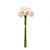 Flores Decorativas Permanentes - Rosa com Folhas 39cm Rosa Chá/Verde - 6 Hastes - Imagem 1