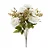 Flores Decorativas Permanentes - Buquê de Rosas X7 50cm Branco - 1 Buquê - Imagem 1
