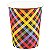 Copo de Papel 270ml Xadrez Color Junina - 10 Un - Imagem 1