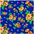 Tecido para Decoração de Festa Junina - Chita Azul - 1,50x1,00 Metro - Imagem 1