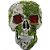 Crânio Musgo Com Luz Decoração Halloween 16cm - 1 Un - Imagem 2