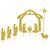 Kit Decorativo de Mesa ou Bolo Presépio de Natal Dourado - 12 Un - Imagem 1