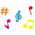 Aplique Decorativo Notas Musicais Color G - 5 Un - Imagem 1