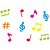 Aplique Decorativo Notas Musicais Color M - 10 Un - Imagem 1