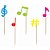 Palito Decorativo Notas Musicais Color M - 5 Un - Imagem 1