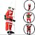 Enfeite Papai Noel na Escada em Tecido Luxo 58cm - 1 Un - Imagem 1