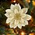 Flor Decorativa em Tecido com Glitter 15cm Champanhe e Dourado - 1 Un - Imagem 1