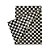 Toalha Plástica Perolada 78x78cm Xadrez Preto - 10 Un - Imagem 1