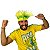 Peruca Arrepiado com Faixa - Verde e Amarelo - Imagem 2