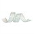 Fita Arabesco Branco e Azul Claro 3,8 cm x 9,14 mts (Fitas Natalinas) - 3 Un - Imagem 1