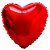 Balão Metalizado Coração 09 Polegadas Liso Vermelho - Imagem 1
