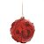 Bola de Vidro Decorada Vermelho 8 cm - Imagem 2