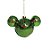 Natal Disney - Bola Mickey Azevinho Verde Menta 10cm - 2 Un - Imagem 1