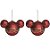 Natal Disney - Bola de Vidro Vermelho 10cm - 2 Peças - Imagem 2