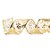 Fita de Natal Voal Arabesco Ouro 6,3cm - 1 Un - Imagem 1