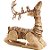 Rena de Natal Decorativa Sentada Natural 45cm - Imagem 2