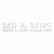 Letras Decorativas de Madeira Mr & Mrs - Branco - Imagem 1