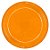 Prato Color 23cm Laranja Neon - 10 Un - Imagem 1