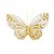 Borboleta Organza Ouro 7cm - Jogo com 6 Un - Imagem 1
