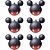 Natal Disney - Bola Mickey Preto e Vermelho 6cm - 6 Un - Imagem 1