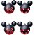 Natal Disney - Bola Minnie Poá Preto e Vermelho 8cm - 4 Un - Imagem 3
