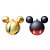 Natal Disney - Bola Pluto e Mickey Laranja / Preto 10cm - 2 Un - Imagem 1