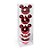 Natal Disney - Bola Listras e Poá Vermelho e Branco 8cm - 4 Un - Imagem 1