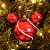 Natal Disney - Bola Listras e Poá Vermelho e Branco 8cm - 4 Un - Imagem 5