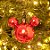 Natal Disney - Bola Lisa e Glitter Vermelho 8cm - 4 Un - Imagem 3