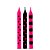 Vela Palito Pink e Preto - 12 Un - Imagem 1