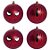 Bola de Natal Spiderman Vermelho 10cm (Avengers) - 4 Peças - Imagem 2