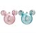 Natal Disney - Bola Arabesco 2 Verde Azul e Rosa Claro 10cm - 2 Un - Imagem 1