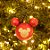 Natal Disney - Bola Silhueta Mickey Glitter Vermelho e Ouro 8cm - 4 Un - Imagem 4