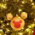 Natal Disney - Bola Silhueta Mickey Glitter Vermelho e Ouro 8cm - 4 Un - Imagem 3