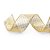 Fita de Natal Losangos Ouro 3,8cm (Fita para Presente) - 1 Un - Imagem 1